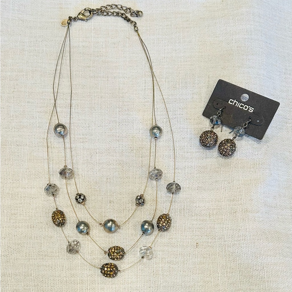 Chico’s necklace and earrings